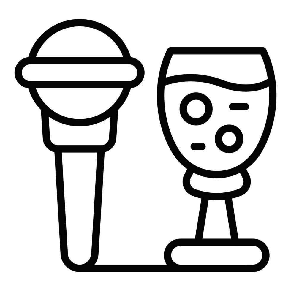 Wedding party microphone icon outline vector. Event service vector