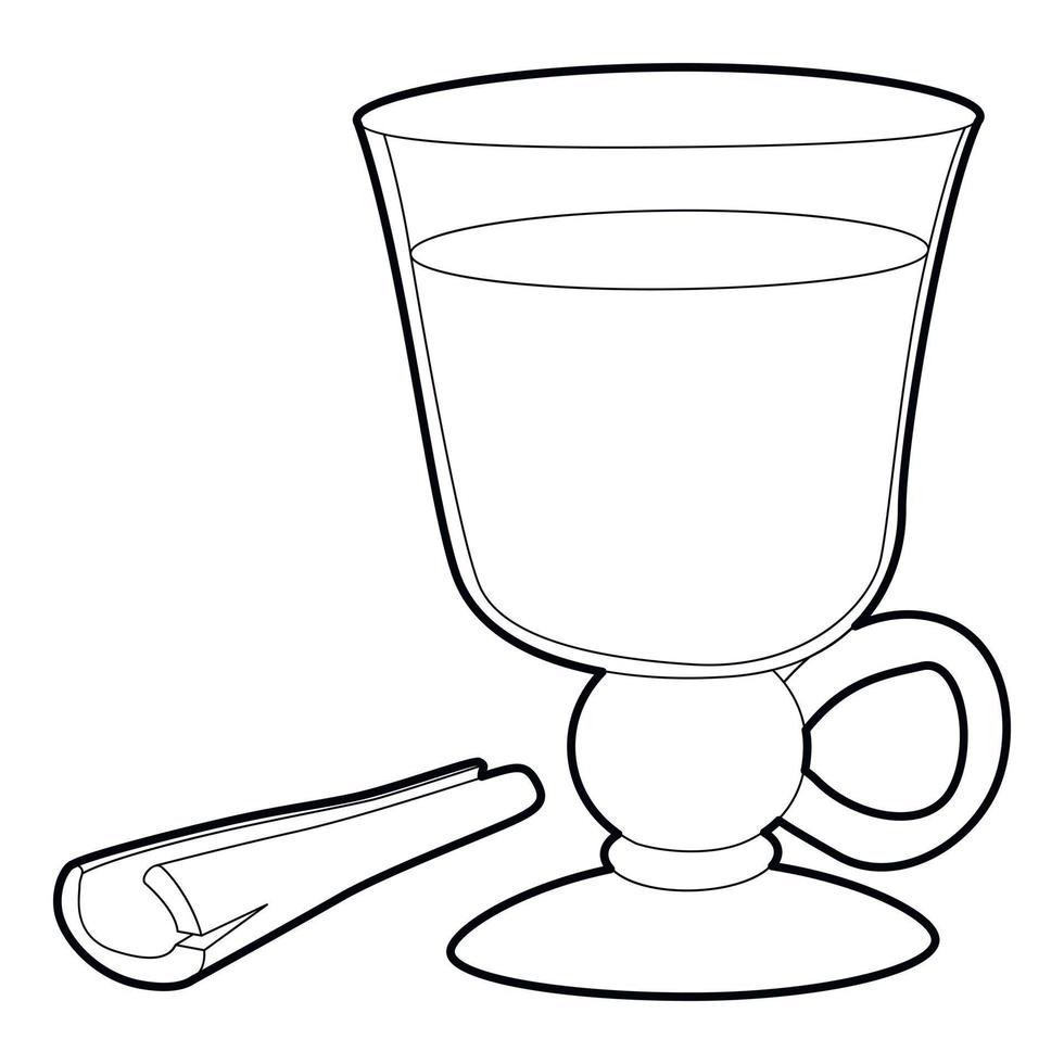 Mulled wine icon , outline style vector