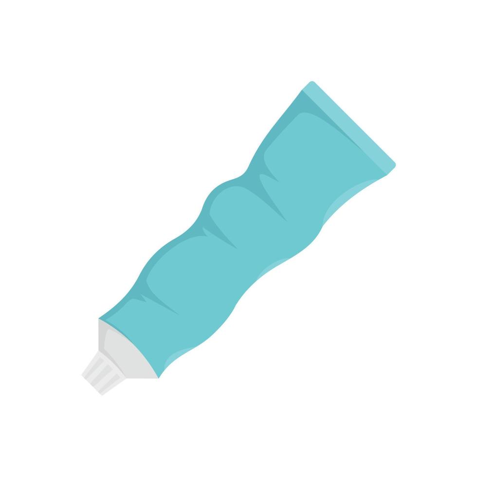 Used toothpaste icon flat isolated vector