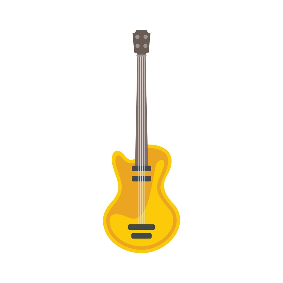 música guitarra icono plano aislado vector