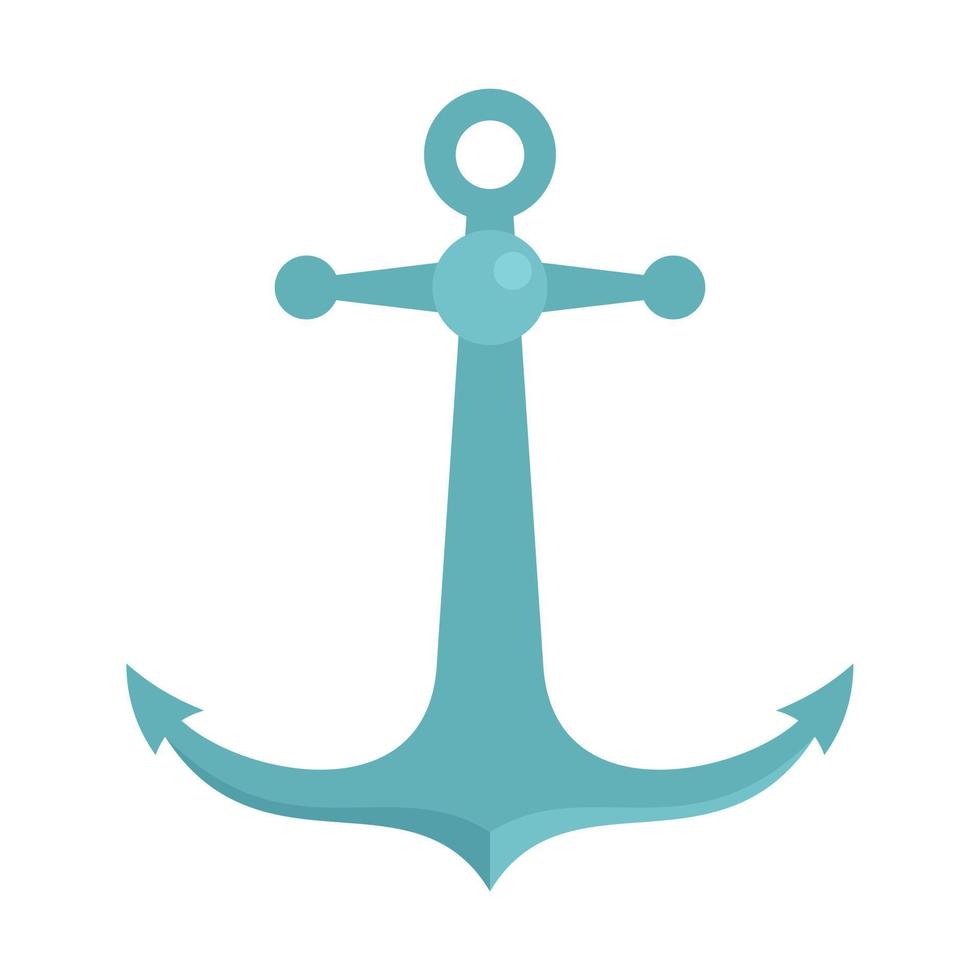 Anchor icon flat isolated vector