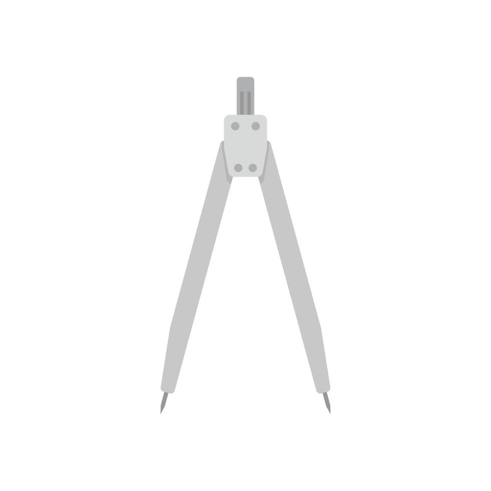 Carpenter compass icon flat isolated vector