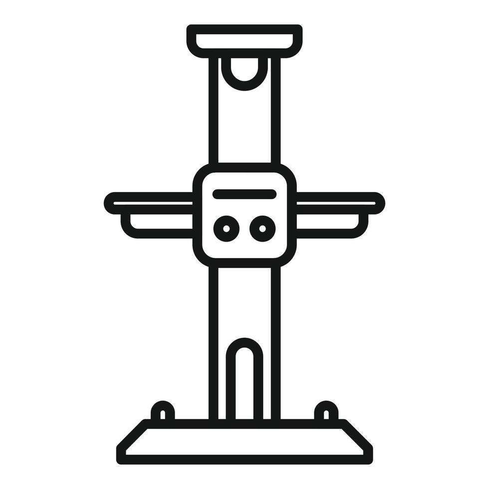 Car lift up icon outline vector. Vehicle repair vector