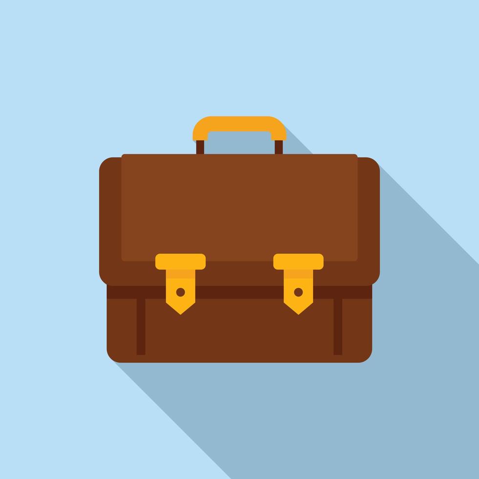 Arm briefcase icon flat vector. Work bag vector