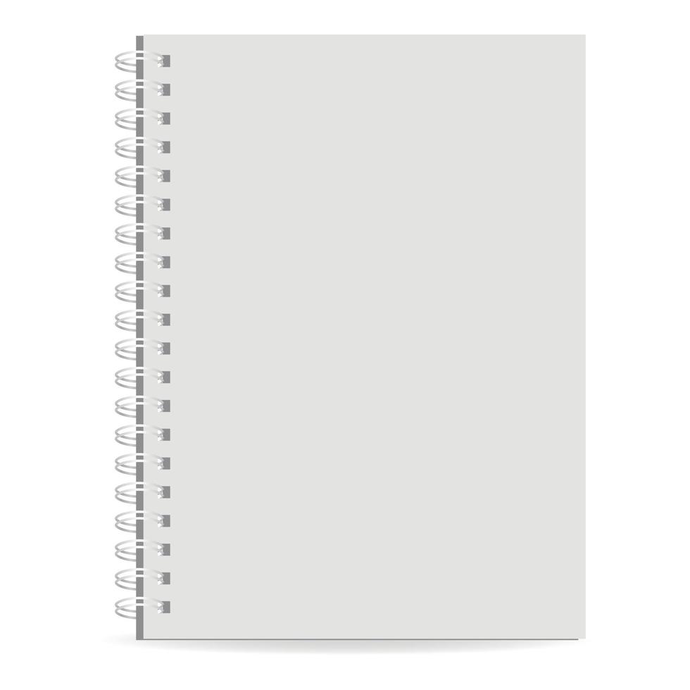 Exercise book icon, realistic style vector