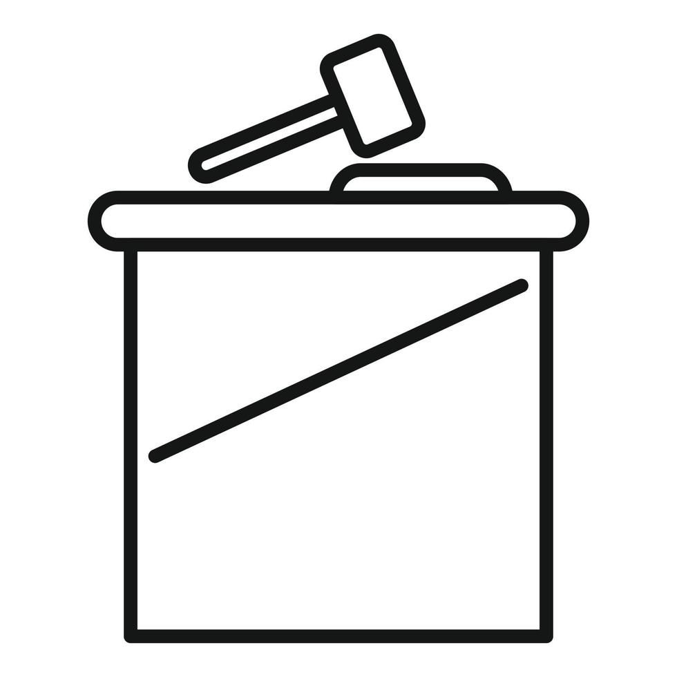 Auction competition icon outline vector. Sell price vector