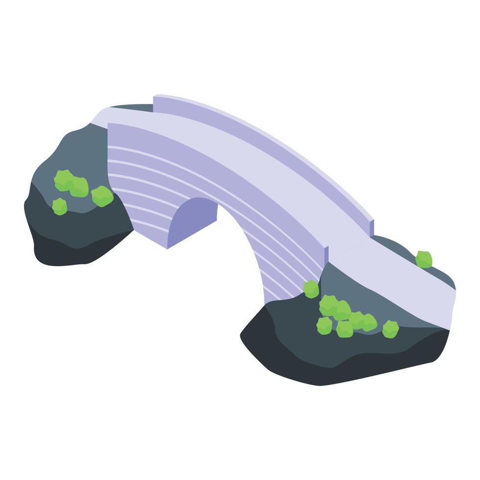 City bridge icon isometric vector. Map country vector