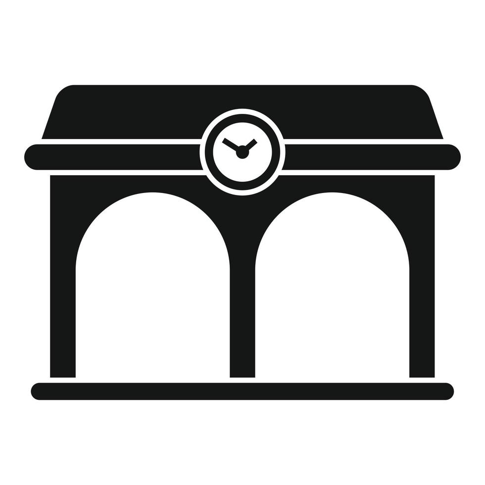 vector simple del icono de la estación de espera. plataforma ferroviaria