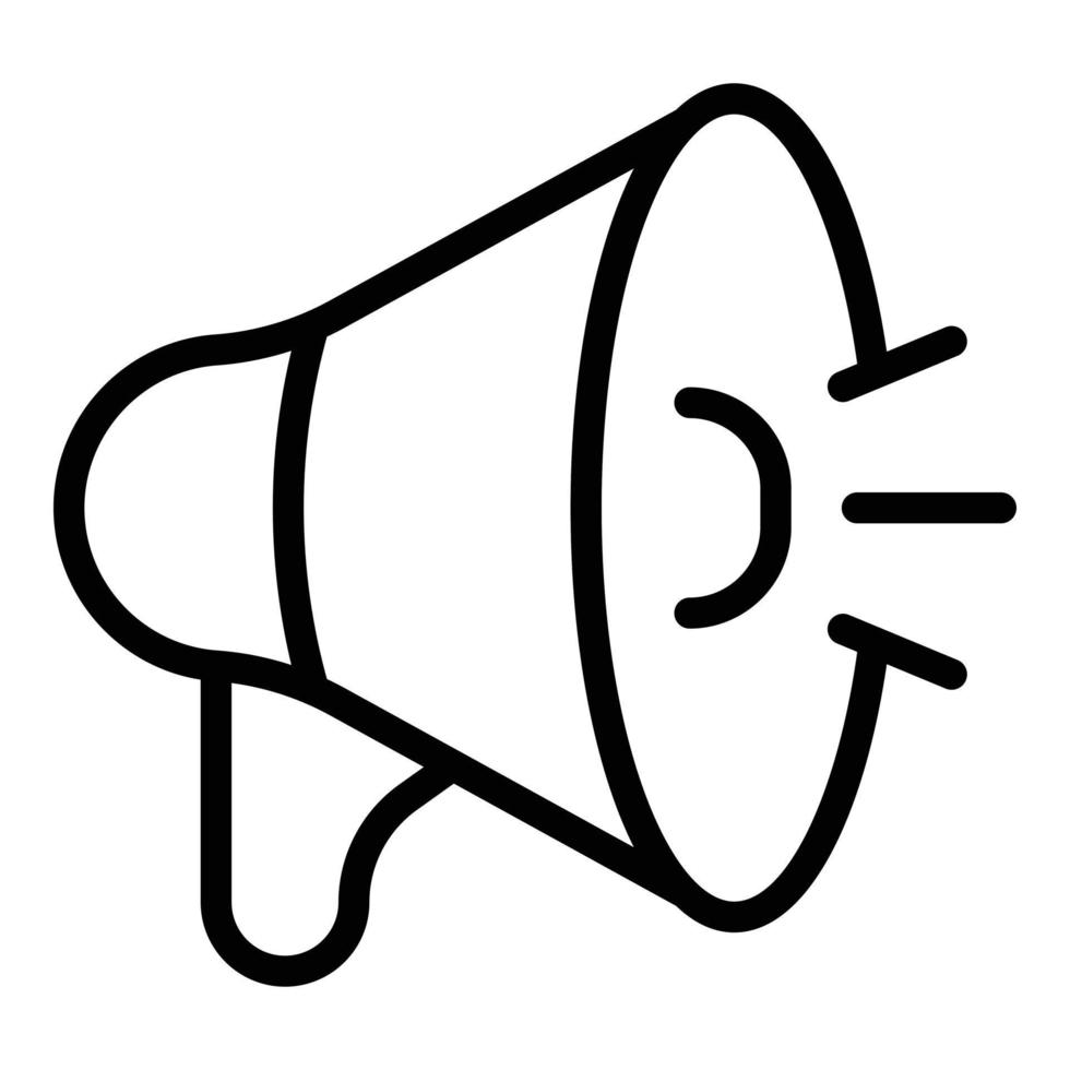 Megaphone conference icon outline vector. Office video vector