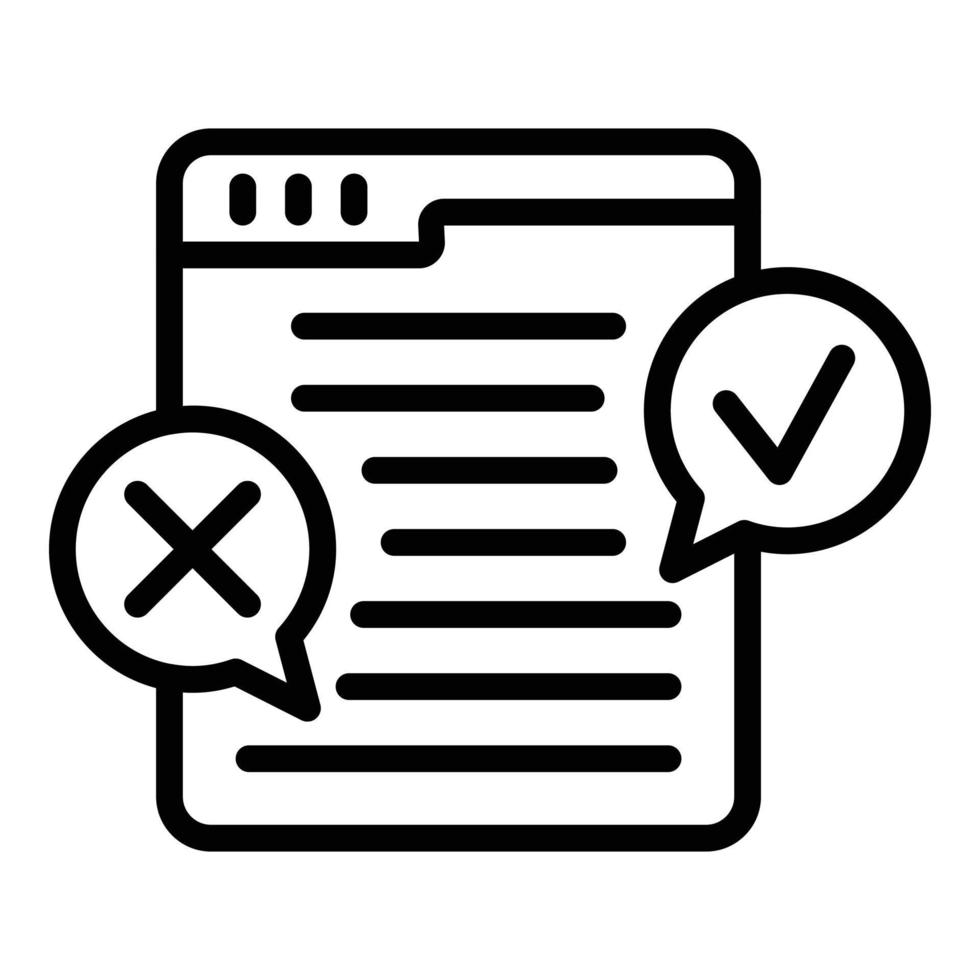 Web survey icon outline vector. Review client vector