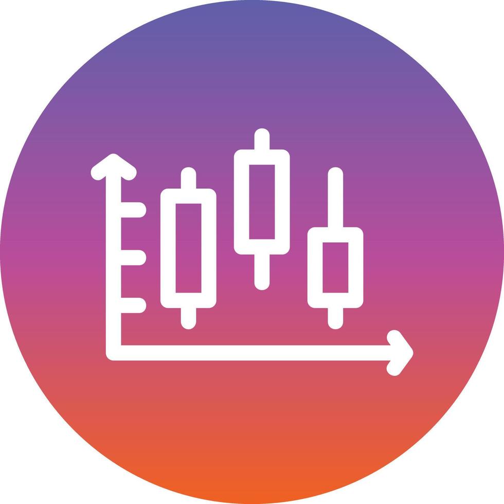 Candlestick Chart Vector Icon Design