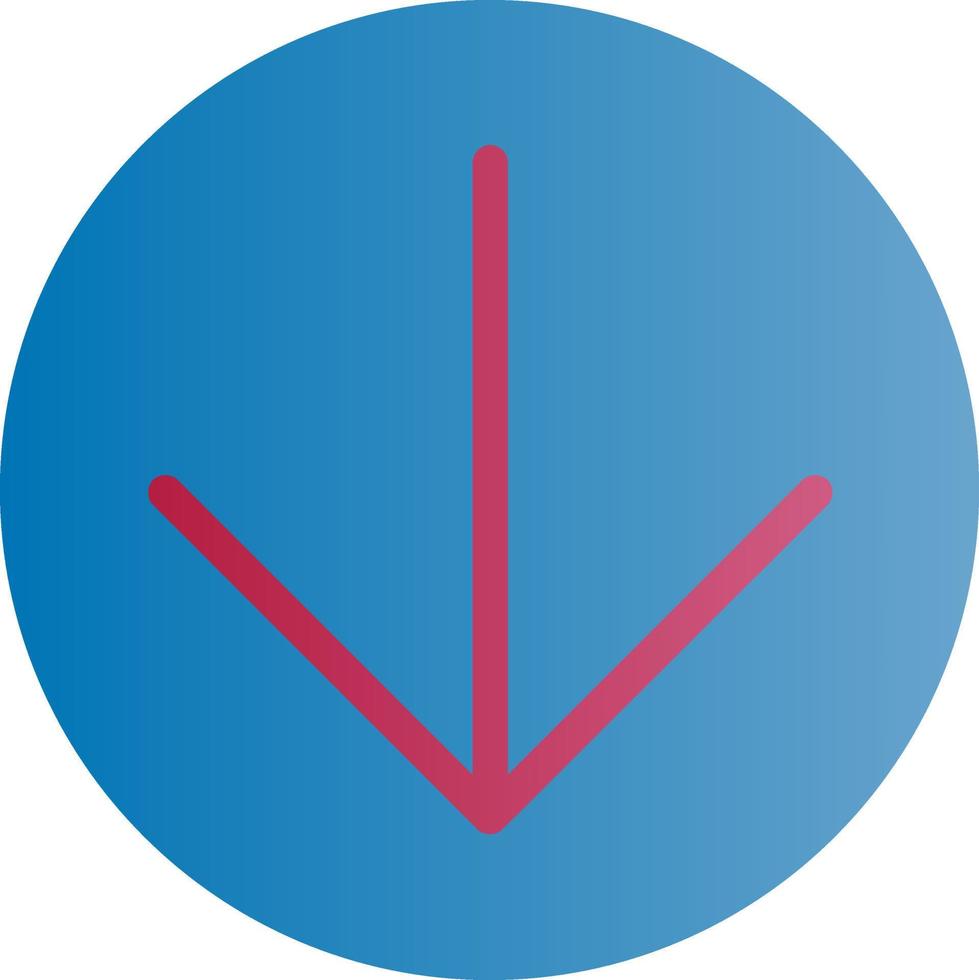 flecha círculo abajo vector icono diseño