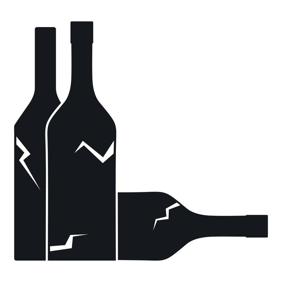 Bottles icon, simple style vector