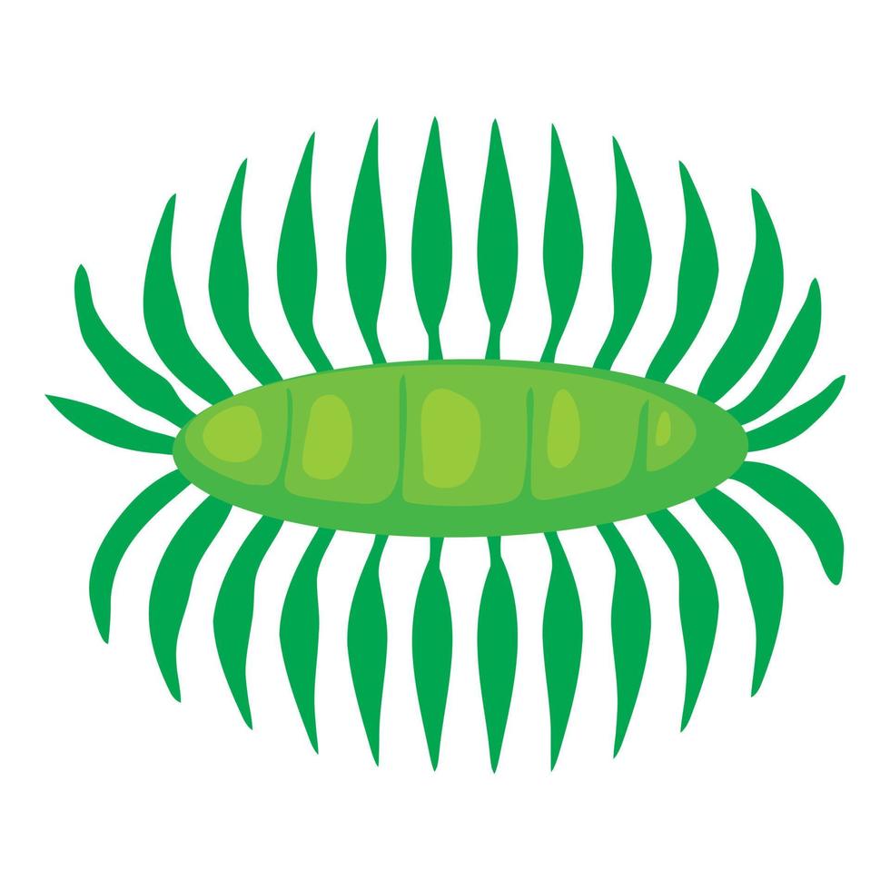 Bacteria centipede icon, cartoon style vector