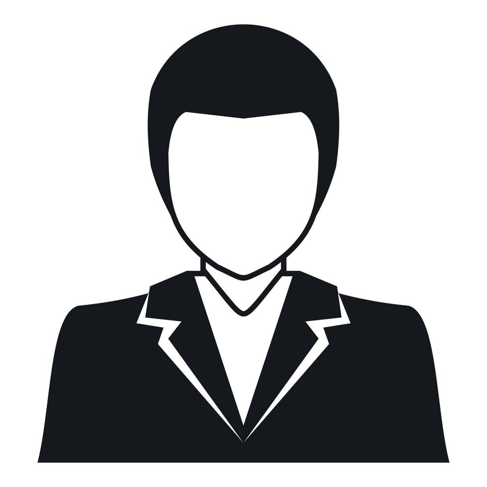 Male avatar profile picture icon, simple style vector