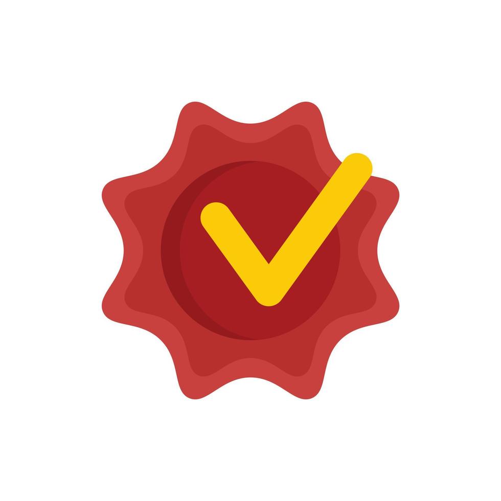 Approved reputation icon flat isolated vector