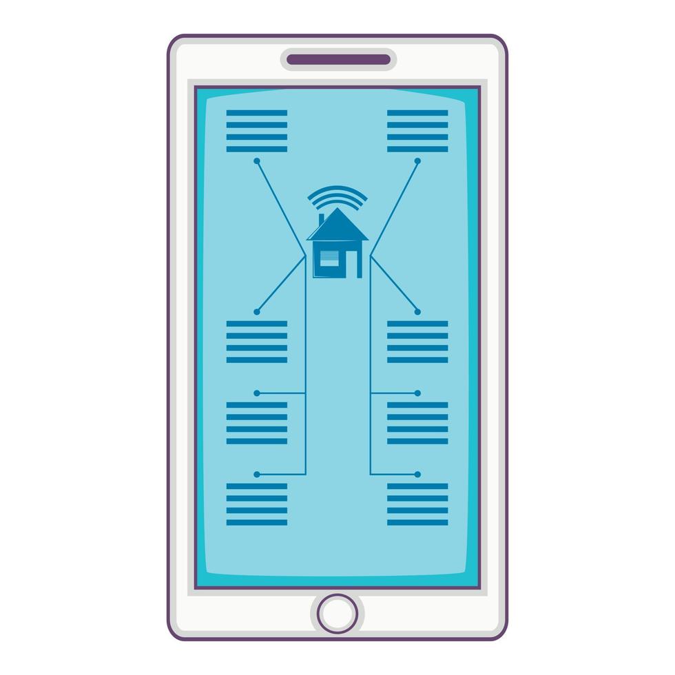 Smart home device icon, cartoon style vector