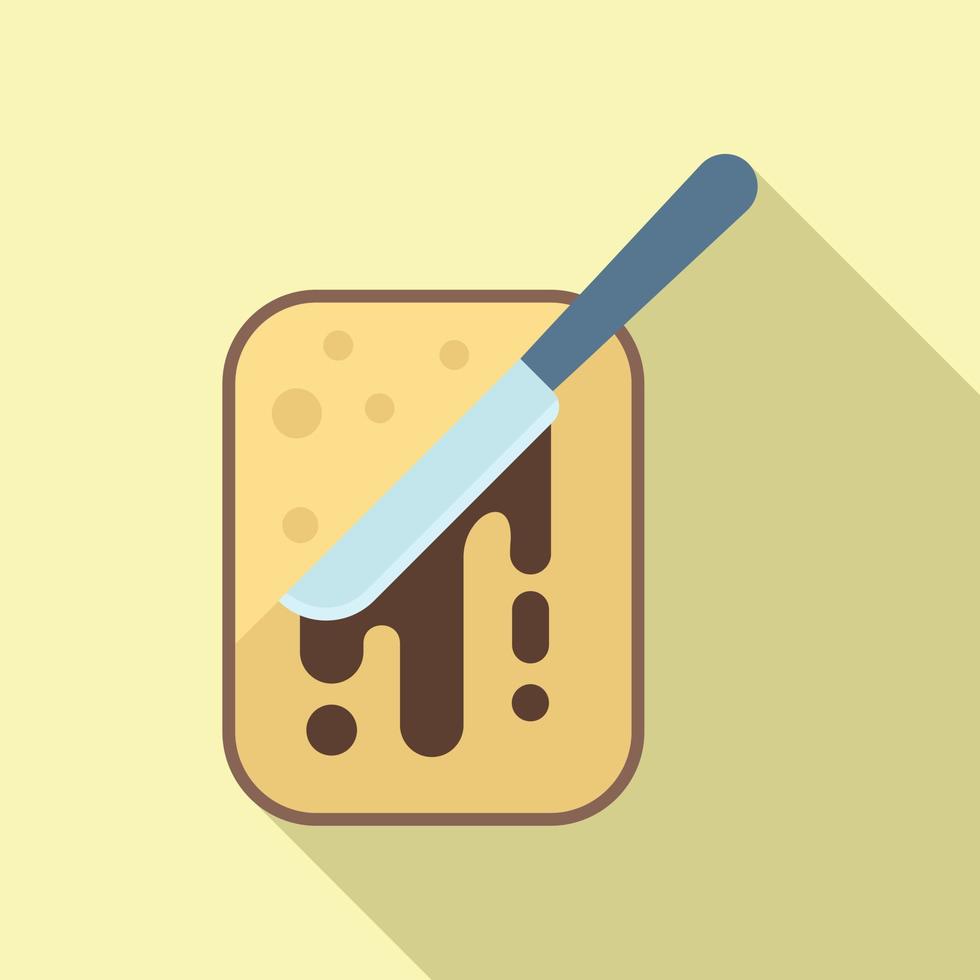 Morning chocolate paste icon flat vector. Cocoa cream vector