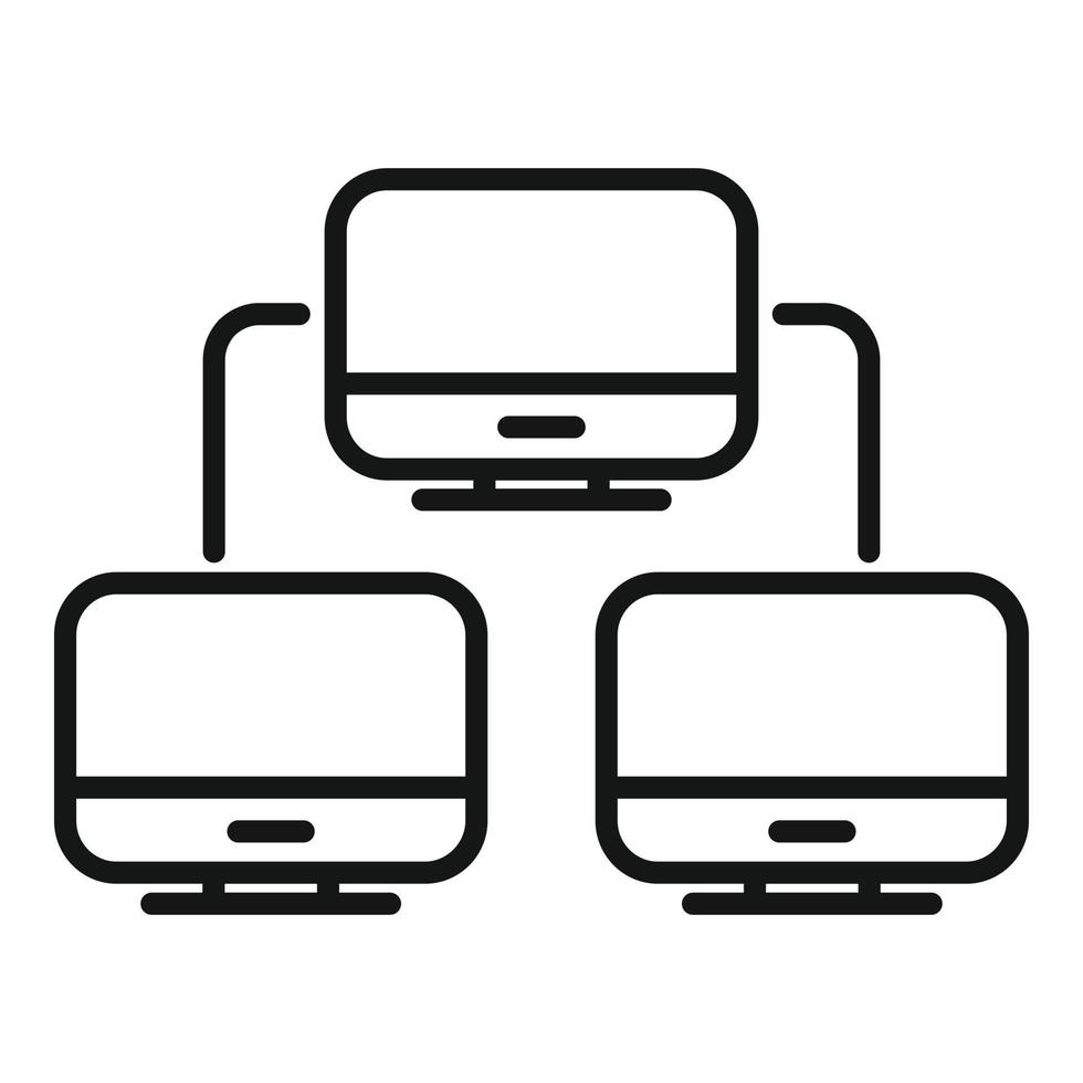 Control pc network icon outline vector. Data system 15012349 Vector Art at Vecteezy