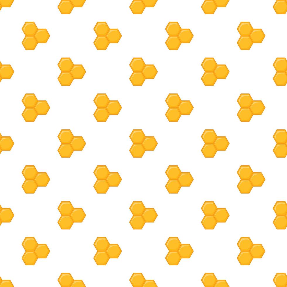 Honeycomb of bee pattern, cartoon style vector