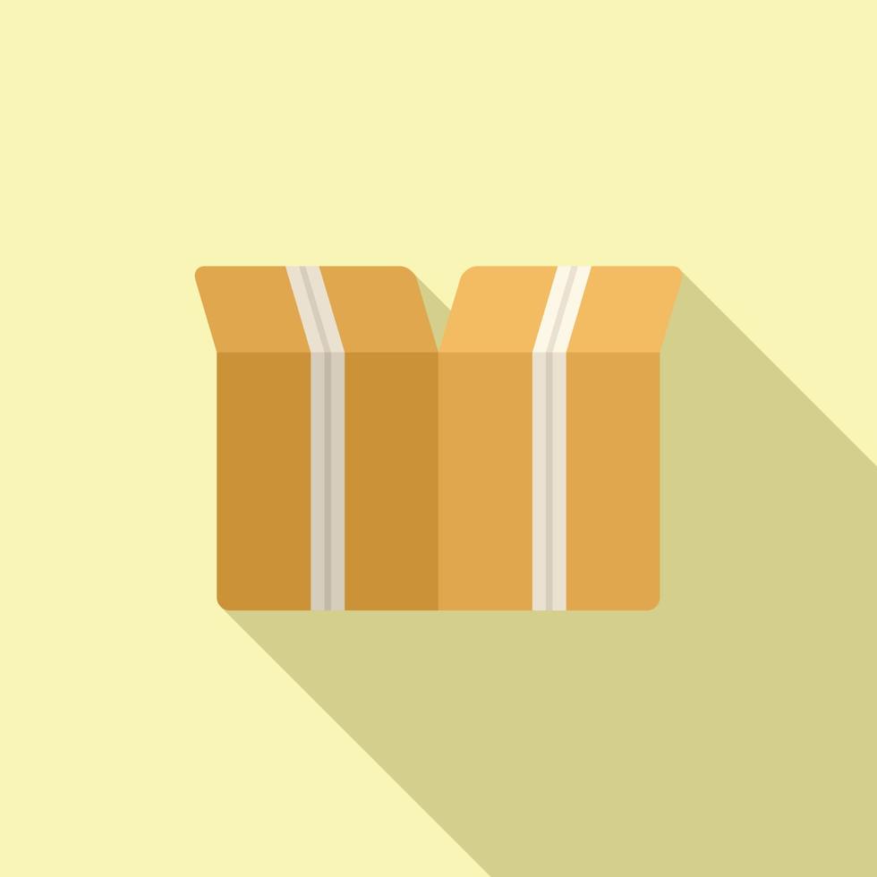 Ecology box icon flat vector. Recycle pack vector