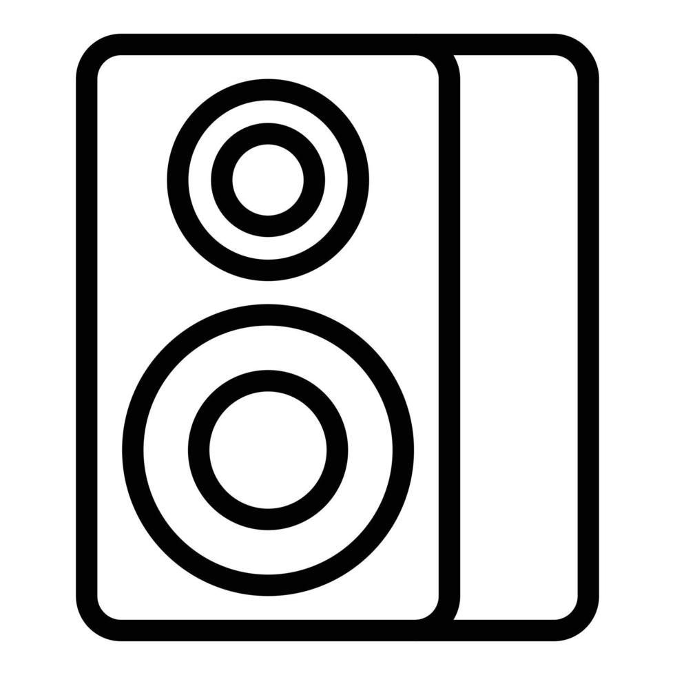 vector de contorno de icono de altavoz de espectáculo de cine. conducción automática