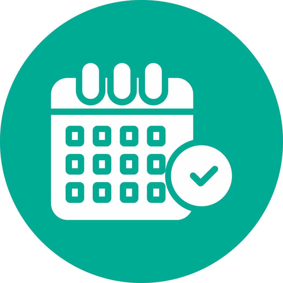 Calendar Check Vector Icon Design