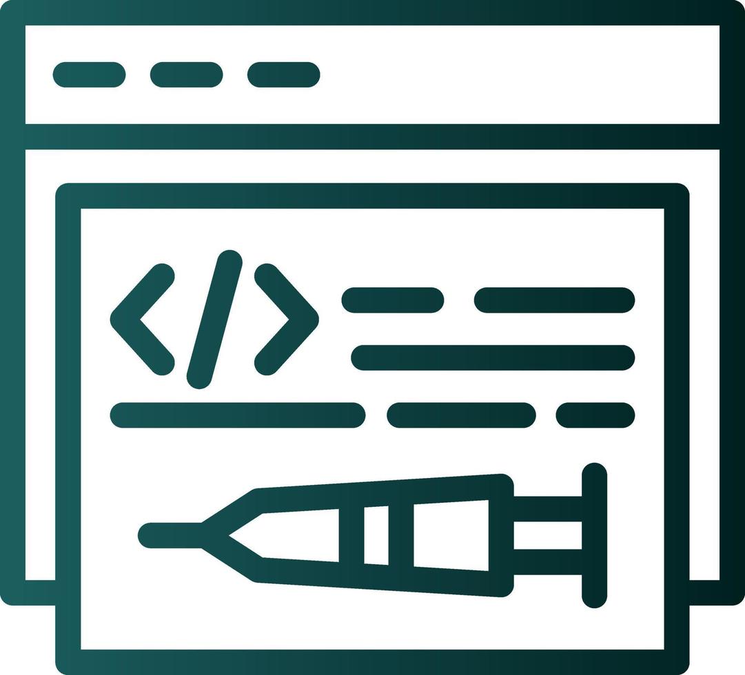 Code Injection Vector Icon Design