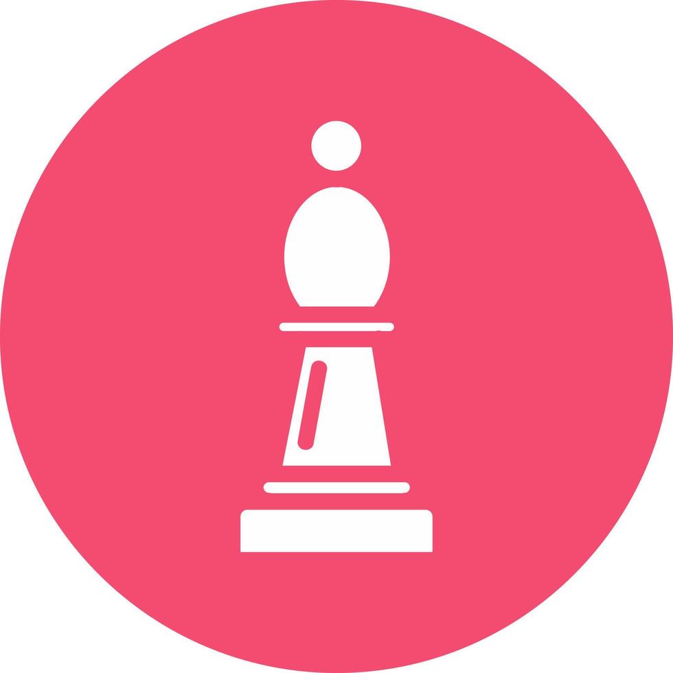 Chess Bishop Vector Icon Design