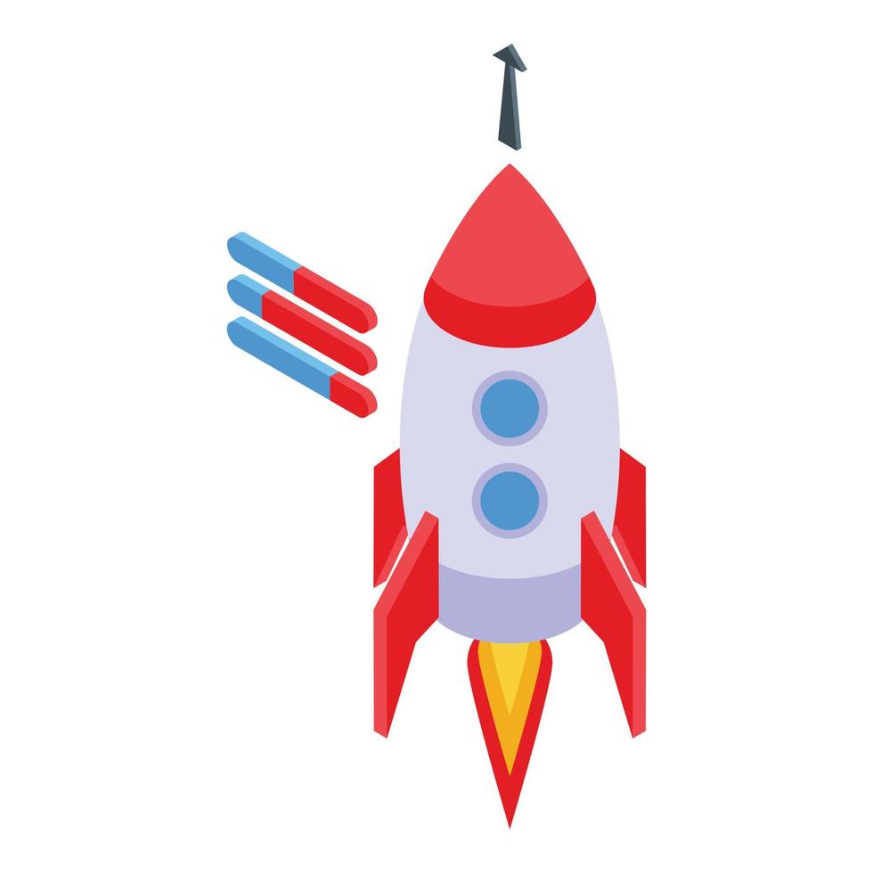 Startup rocket performance icon isometric vector. Business data vector