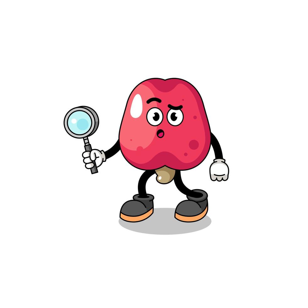 Mascot of cashew searching vector