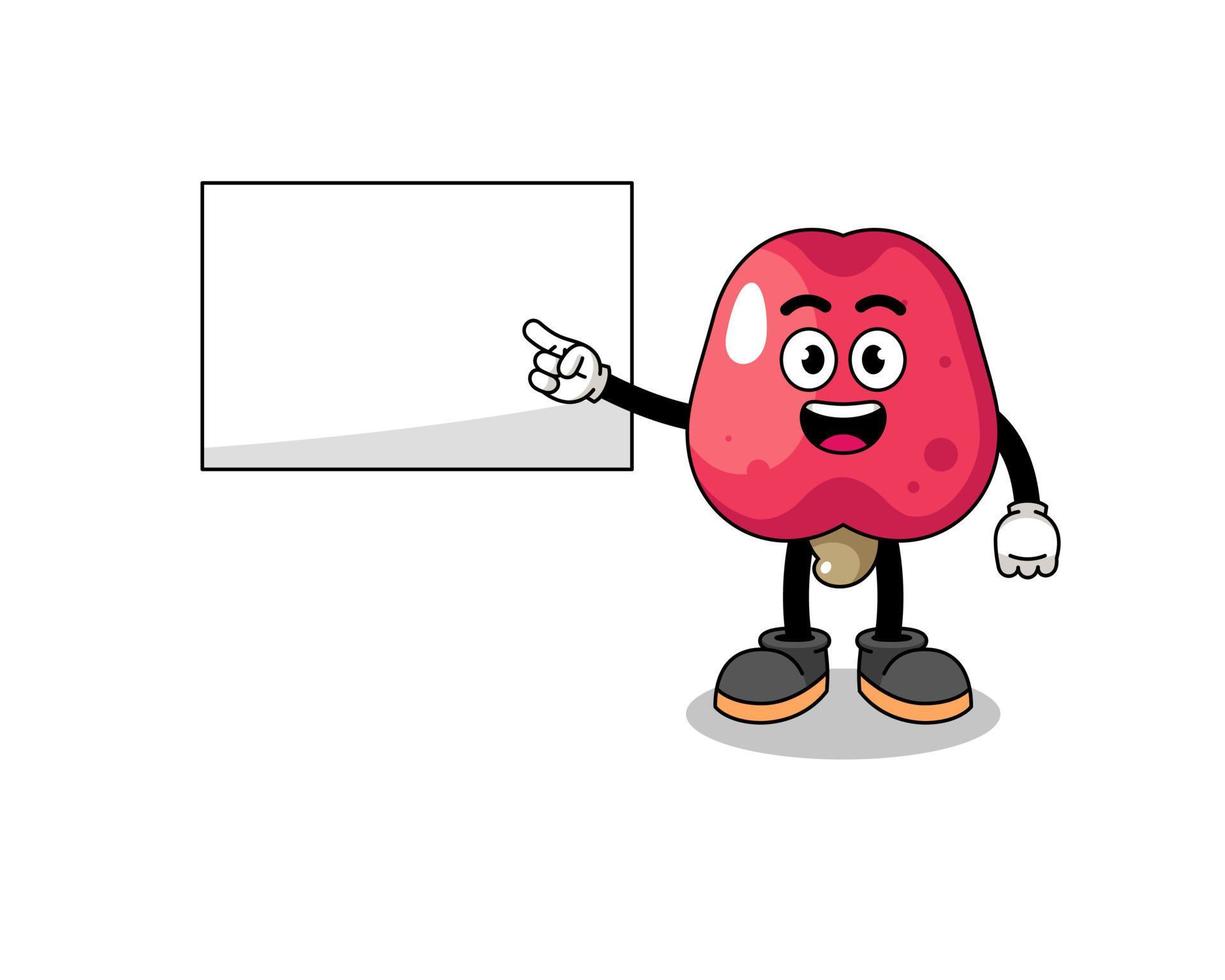 cashew illustration doing a presentation vector
