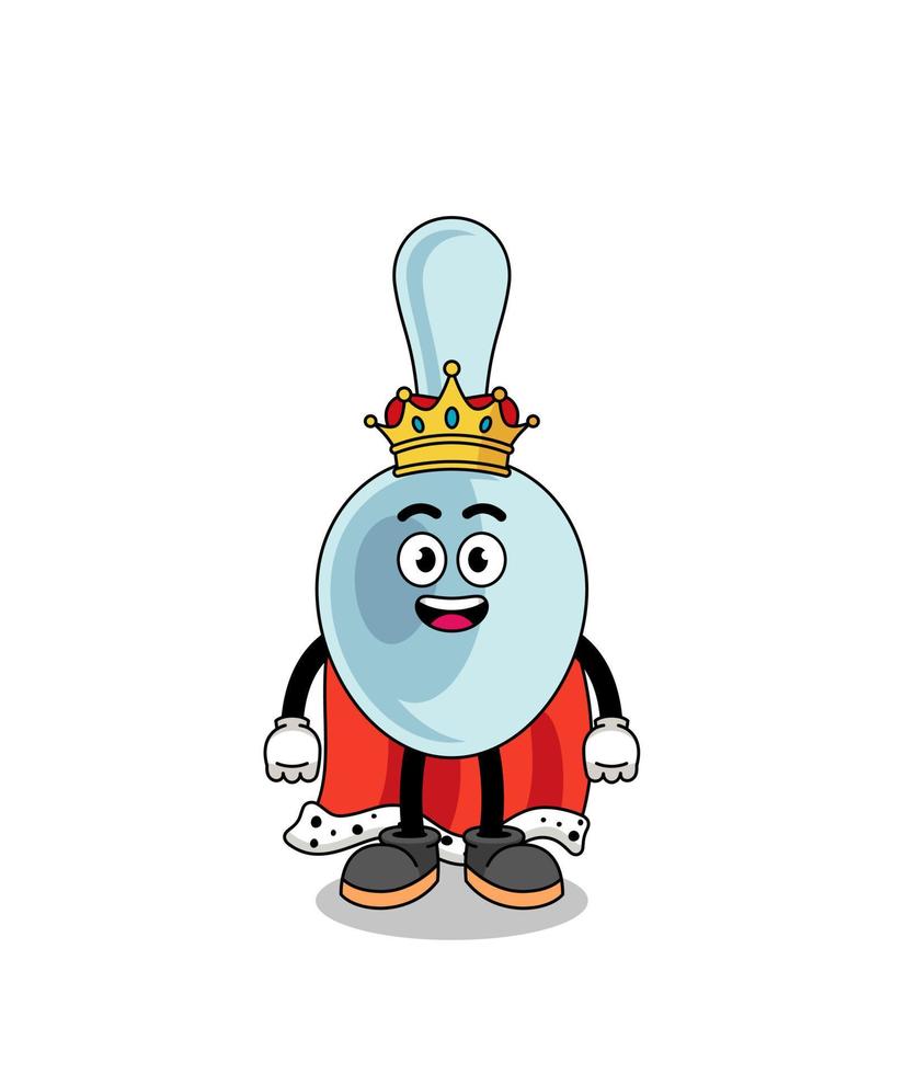 ilustración de la mascota del rey de la cuchara vector