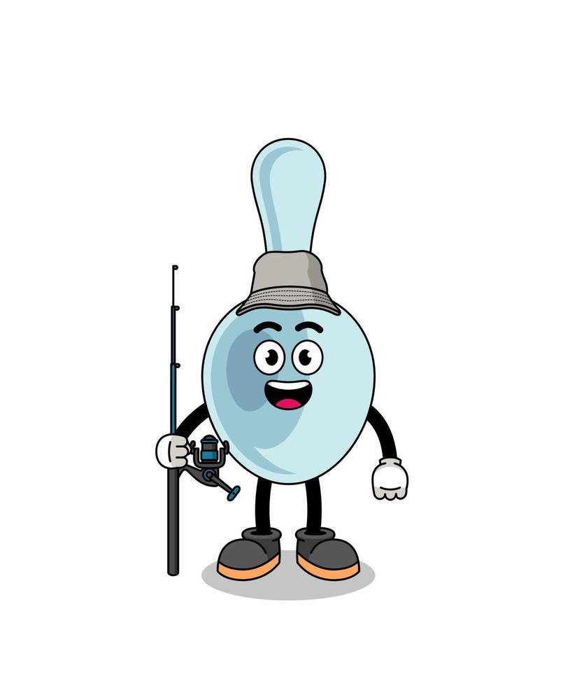 Mascot Illustration of spoon fisherman vector