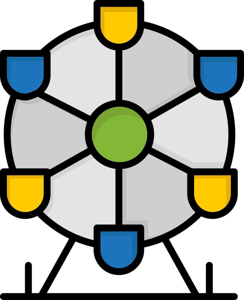 Atomium Landmark Monument  Flat Color Icon Vector icon banner Template