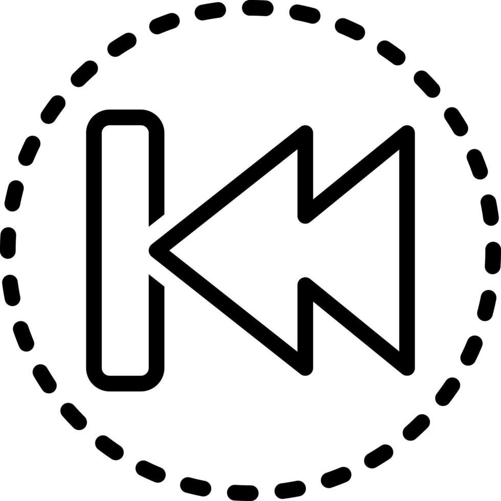 line icon for reverse vector