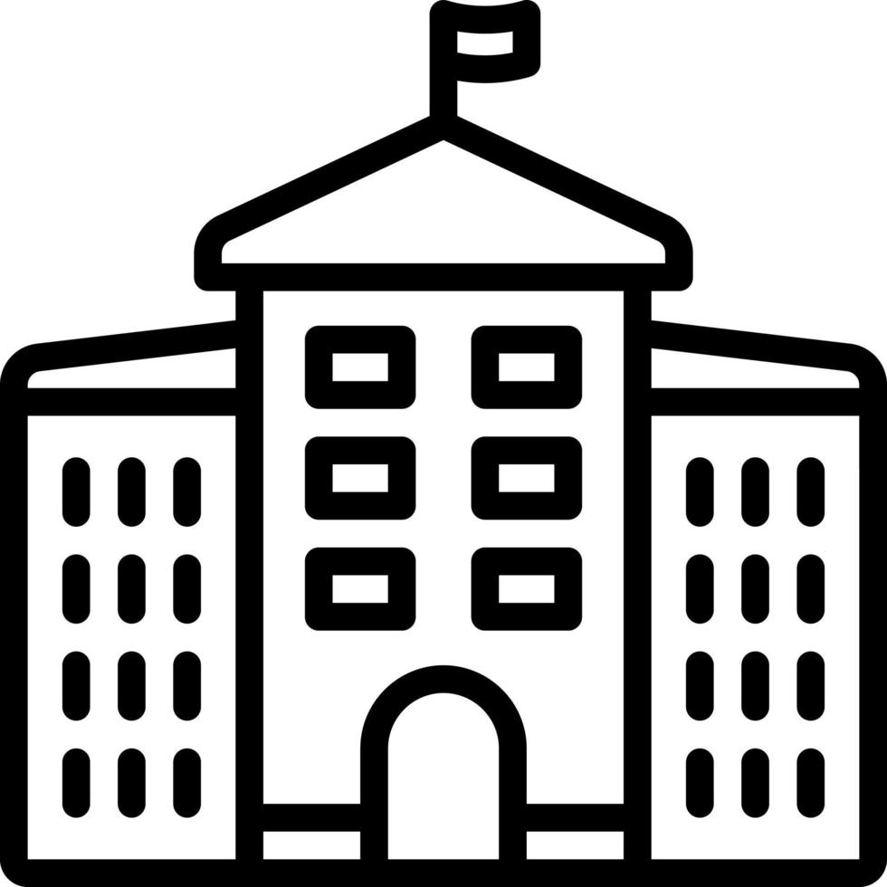 icono de línea para universidades vector