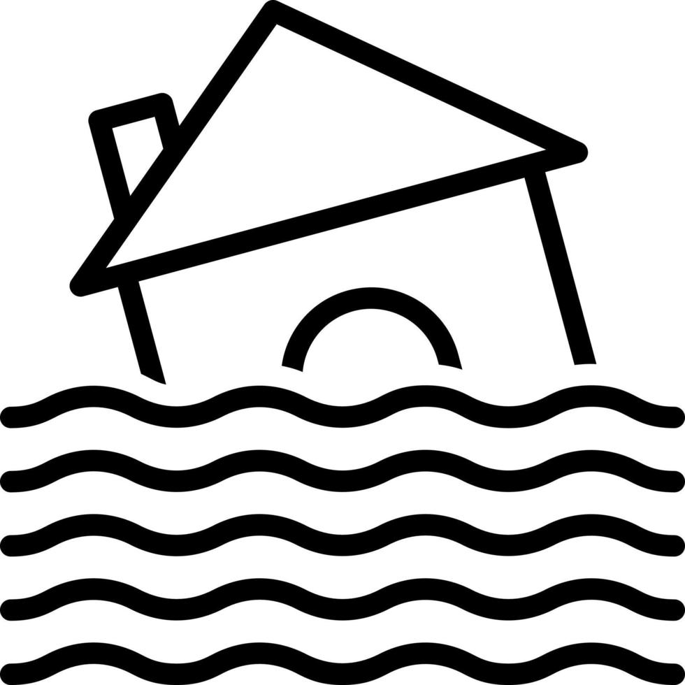 line icon for flood vector