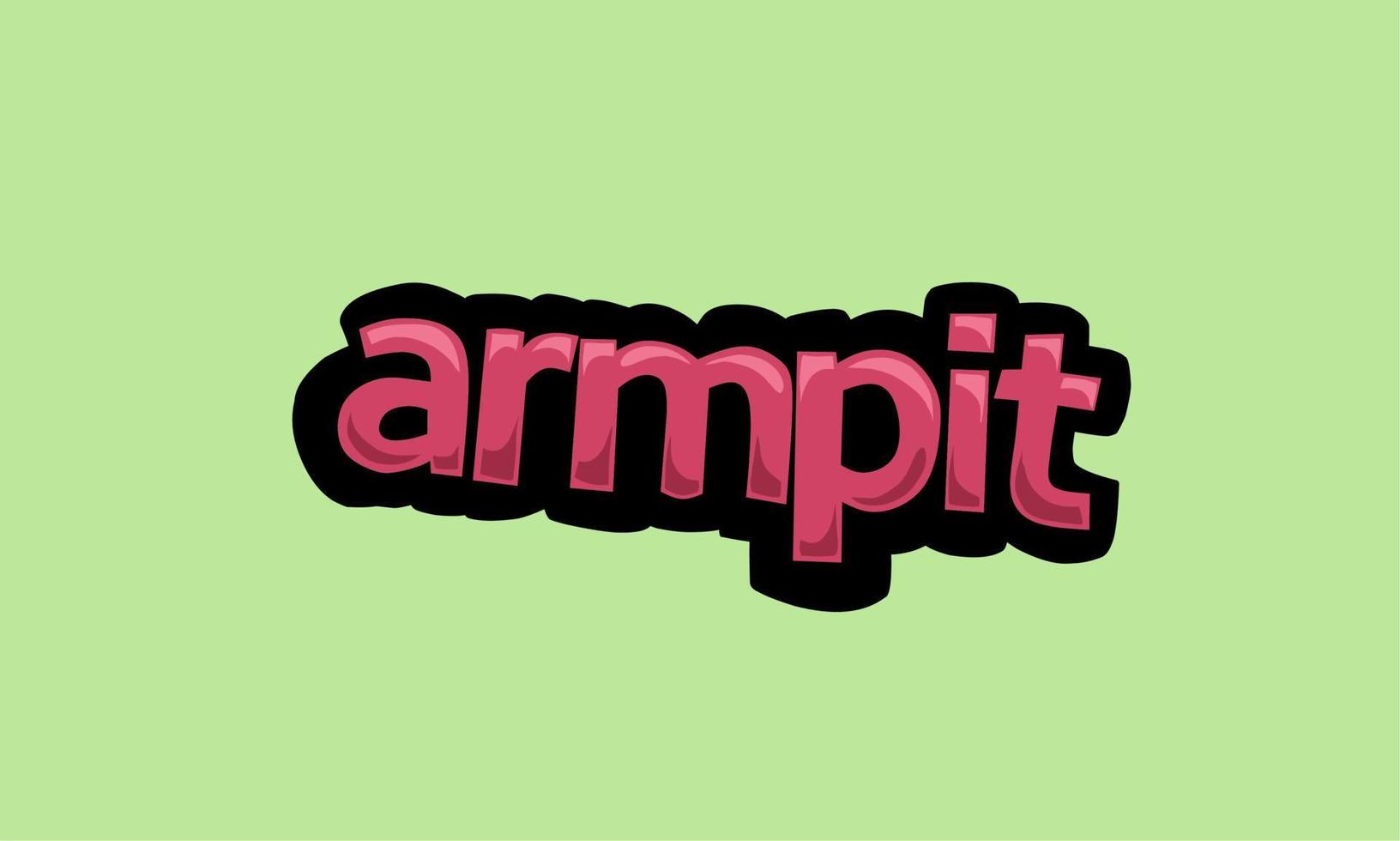 ARMPIT writing vector design on a green background