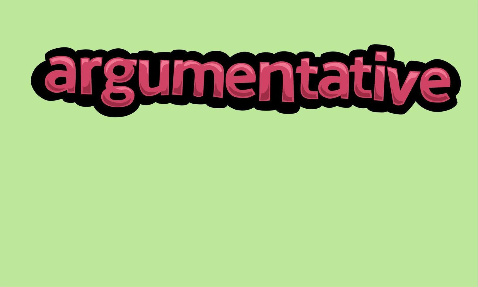 ARGUMENTATIVE writing vector design on a green background