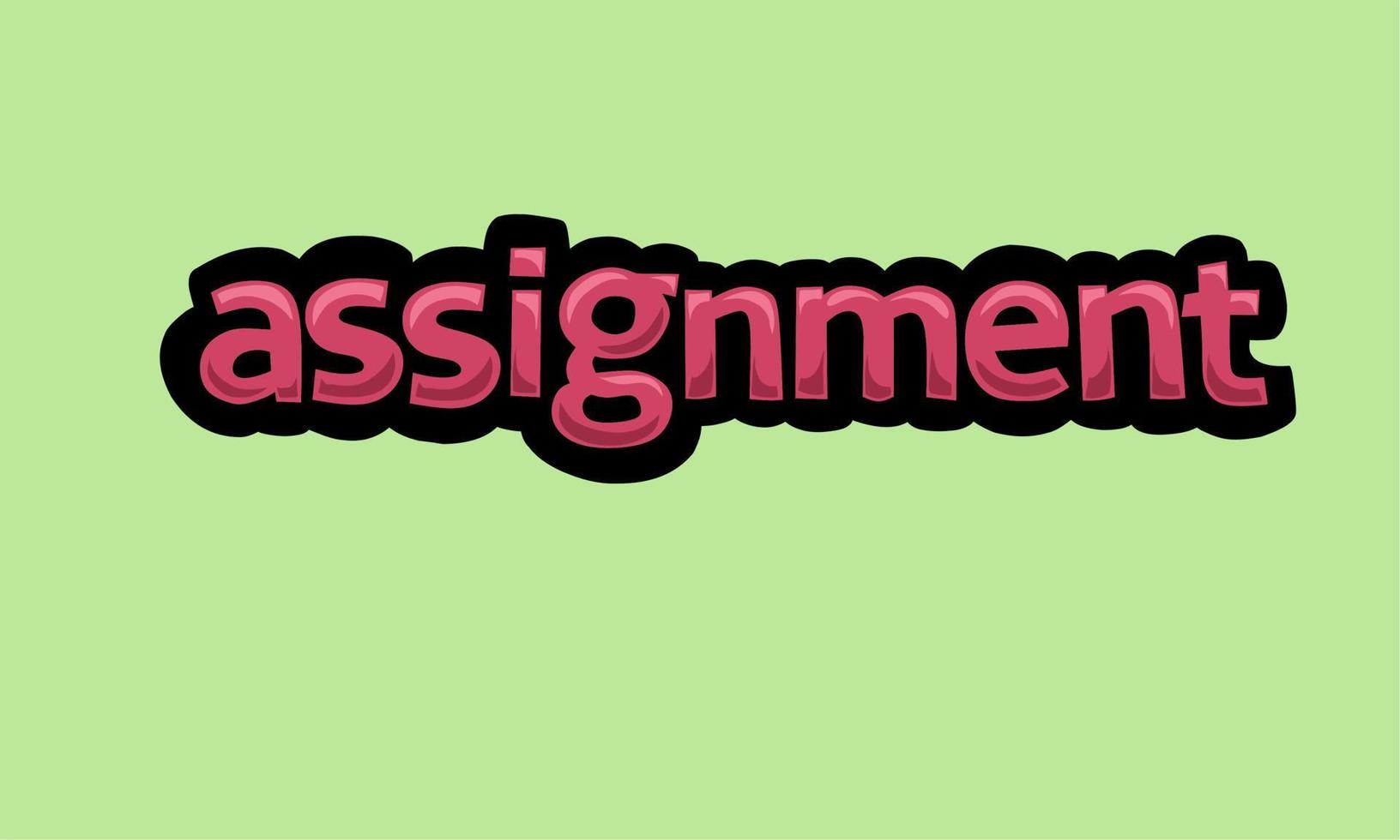 ASSIGNMENT writing vector design on a green background 15013608 Vector Art  at Vecteezy