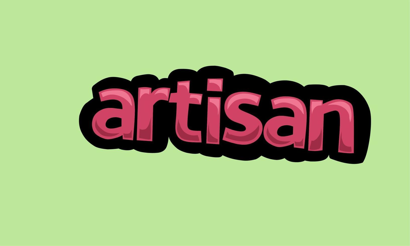 ARTISAN writing vector design on a green background