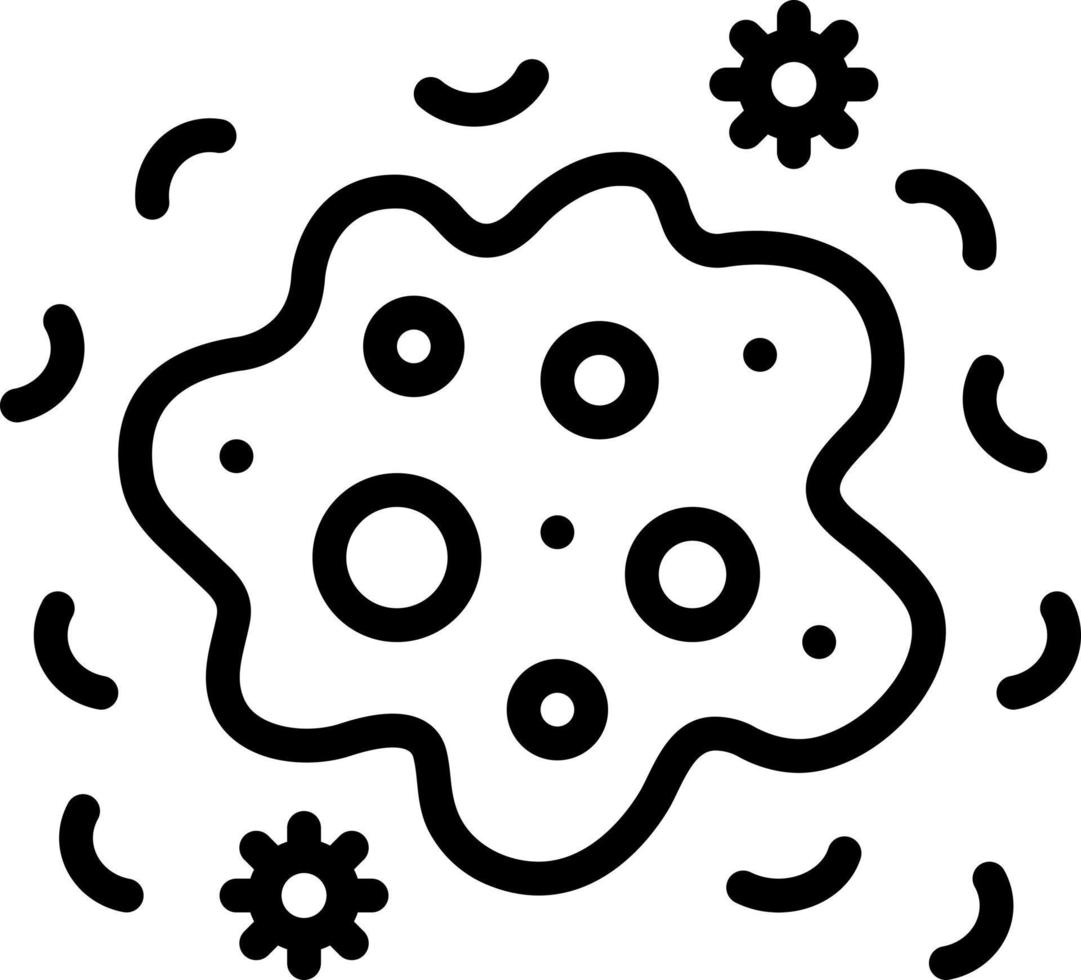 line icon for bacteria vector
