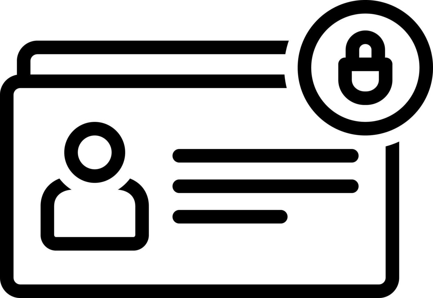 line icon for unauthorized vector