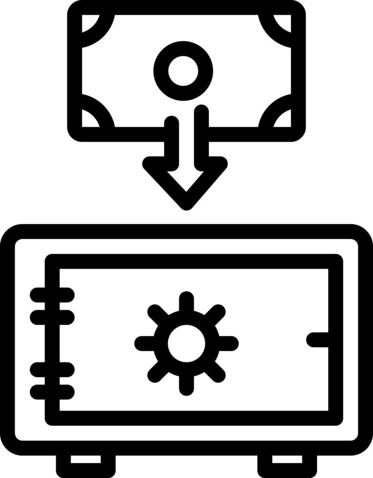 line icon for deposit vector