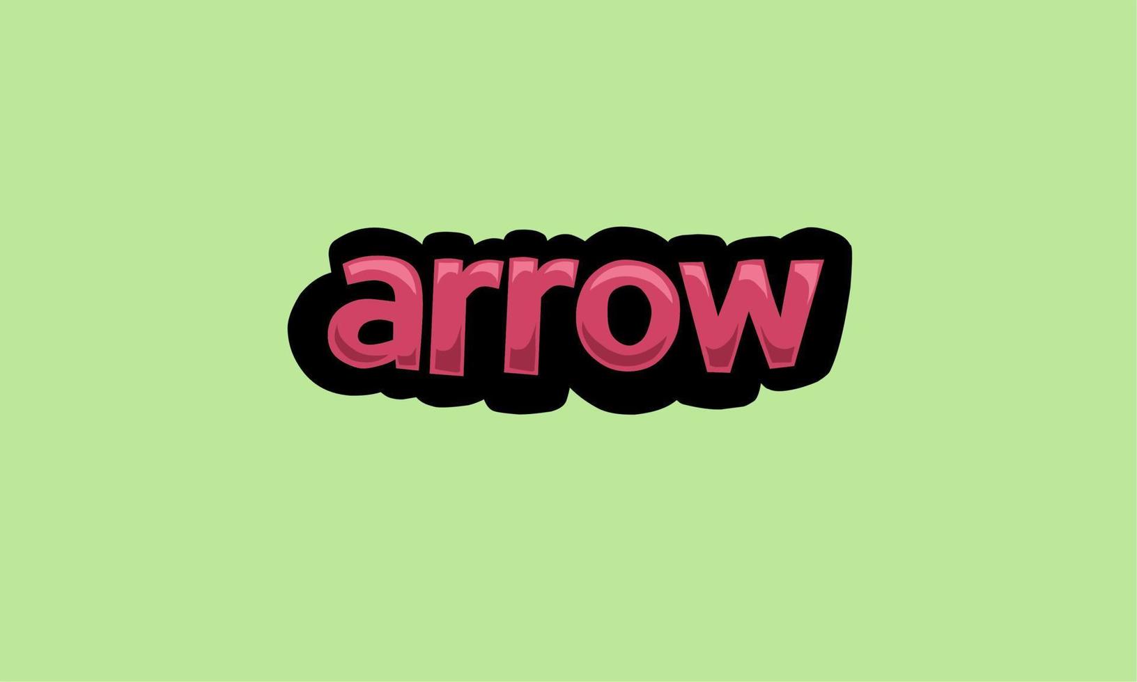 ARROW writing vector design on a green background