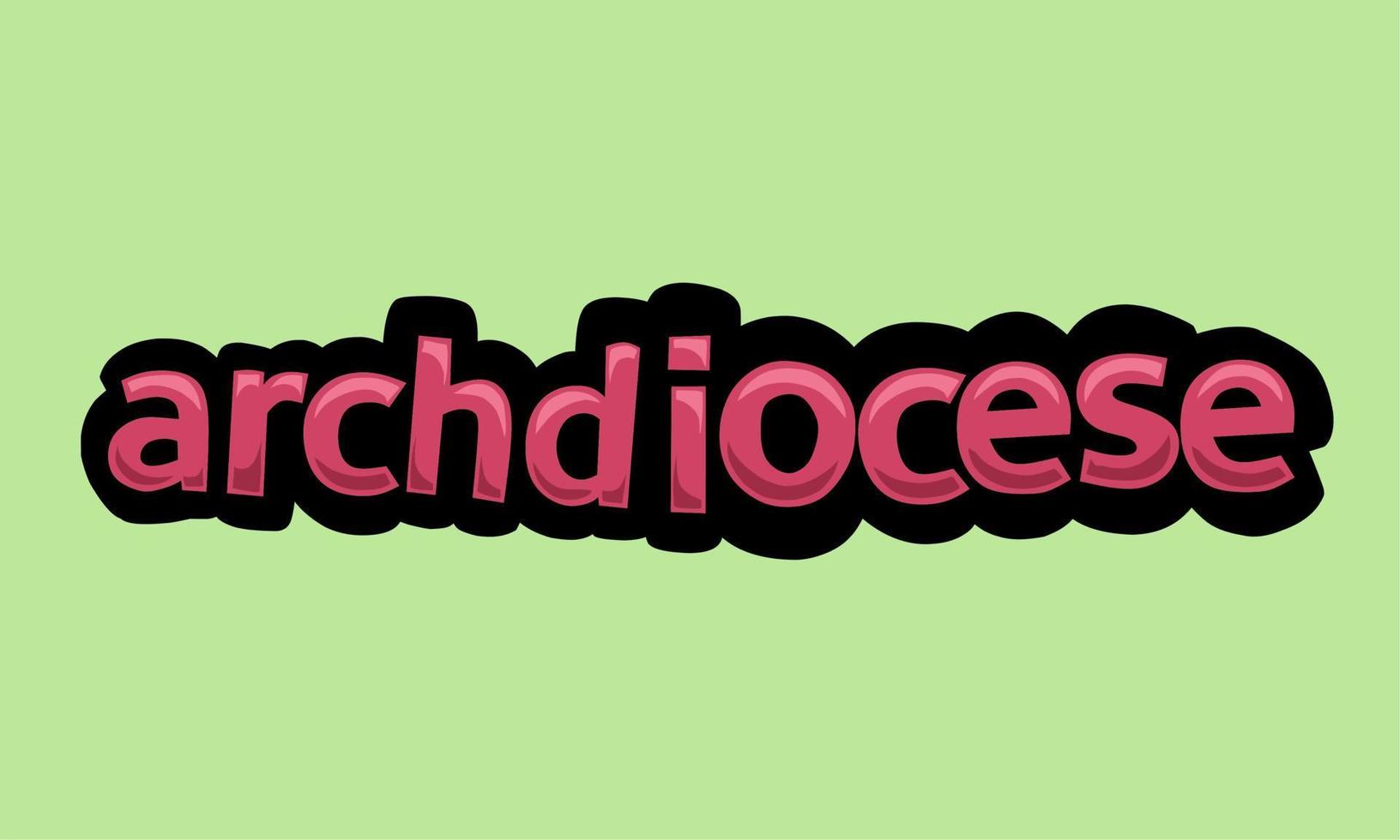 ARCHDIOCESE writing vector design on a green background