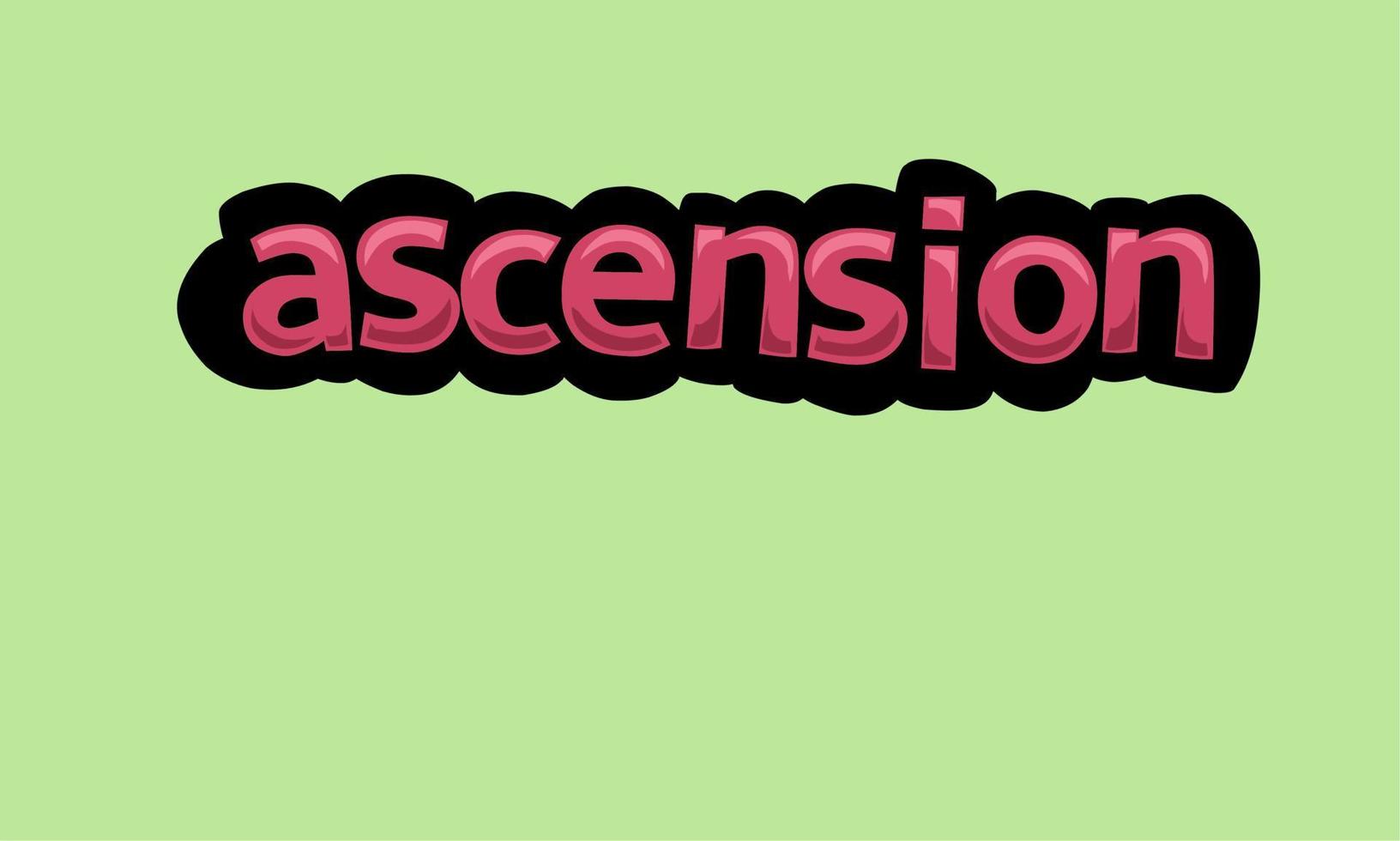 ASCENSION writing vector design on a green background