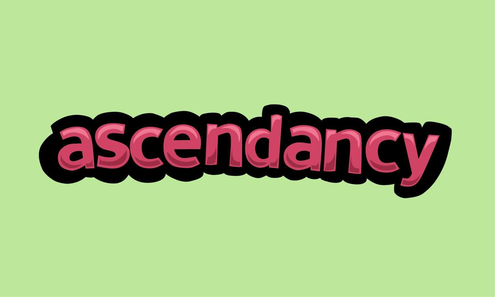 ASCENDANCY writing vector design on a green background