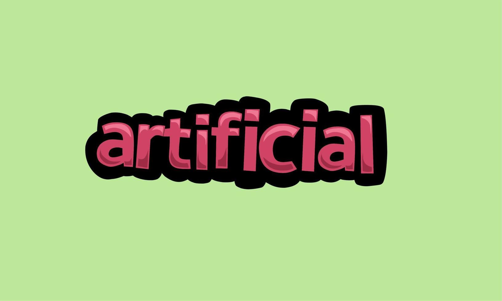 diseño de vector de escritura artificial sobre un fondo verde